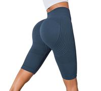 Generico Leggins 3D Anticellulite Donna,Push Up Sculpture Lipedema a Compressione Controllo Graduata Estivi Anti Cellulite Leggins Corti Donna Sportivo Vita Alta Senza Cuciture Fitness Yoga