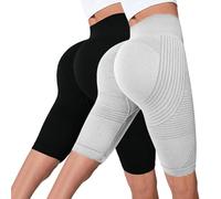 Generico Leggins Anticellulite Donna, Guaina Contenitiva Anticellulite, Push-Up Glutei, Pancia Piatta, Leggins Corti Donna, da 2