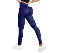 Generico Leggins Anticellulite Donna, Leggings Sportivi Lunghi Compressione Push Up Glutei, Vita Alta Opachi Yoga Pilates Fitness S-3XL