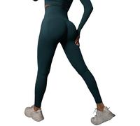 Generico Leggins Donna Anticellulite, Pantalone da Palestra Donna Elastici Collant Scrunch Butt Slim Fit Leggings Pilates Seamless Pantacollant Taglia Grossa Lunghi per Sportivi O Casual