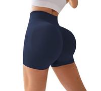 Generico Leggins Push Up Corti da Palestra Casual Leggins Palestra Push Up Corti Elastici Morbido Pantaloncini Hot Pants per Estivi Comode Vita Alta Shorts Donna Scrunch Opaco Jogging Corsa