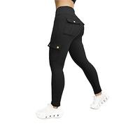 Generico Leggins Sportivi Donna Vita Alta Pantaloni Tuta Donna Palestra Yoga Pants da Lavoro con Tasche Pantalone Elasticizzati Dimagranti Pantacollant Sport Morbido per Pilates Fitness Training