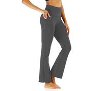Generico Leggins Zampa Donna Morbidi Leggings Yoga Cotone Larghi Pantalone Flare con Tasche Elegante Neri Pantaloni Lavoro Bianchi Elasticizzati Pantaloni Comodi per Pilates Fitness Danza Casual
