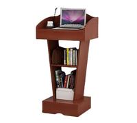 Generico Leggio in Legno per conferenze e chiese, Elegante podio con Spazio Aperto, Design Durevole per Parlare in pubblico, pulpito Ideale per presentazioni ed Eventi