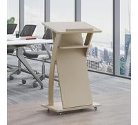 Generico Leggio Mobile in Legno massello Portatile con Ruote - Ideale per chiese, conferenze, discorsi e Reception - Supporto per pulpito Versatile, Facile da spostare e Resistente