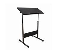 Generico Leggio Mobile Regolabile con Ruote e Ampio ripiano Superiore Inclinato per discorsi ed Eventi (Nero, 80x40x130 cm), Perfetto per presentazioni e Parlare in pubb