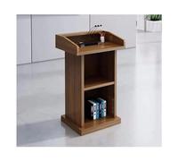 Generico Leggio Portatile Moderno - Elegante podio in Legno con 2 Ripiani Aperti, 60x40x110 cm, Perfetto per chiese, Hotel, presentazioni ed Eventi.