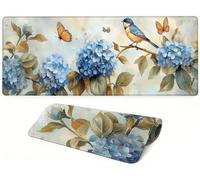 Generico Lejnlnng Fiore XXL Tappetino Scrivania 100x50cm -JL2992 | Viola Gaming Mousepad Non-Slip Rubber Base Waterproof Tappeto Scrivania Migliora Precisione e Velocità With Stitched Edges