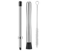Generico Lemonade Lid Puncher And Muddler - Durrable Stainless Steel Stirrers, Smmooth Surrface Beverage Prep Tools, Enhaance Straw Hole Punching Devices - for Drinks Stand Restaurants