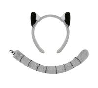 Generico Lemur Tail Ears - Headband Animal Costume Props | Halloween Party Cosplay Carnival for Stage Performance, Masquerade, Holiday, Festival, Themed Costume or Fun Accessory