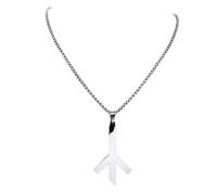 Generico Lettere di Rune della Morte Nordica Vichinghe Collana Collane Psiche Algiz Long Collares de acero inoxida Gioielli collares de acero inoxida 1369