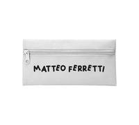 Generico 'Letters'' Set di 5 Astucci Personalizzati per Bambini Astuccio Scuola con Cerniera Bianco Regalo Regalini Gadget feste a tema Confezione regalo Personalizzato con nome Compleanno Bomboniere