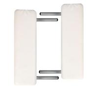 Generico Lettino da Massaggio Bianco Crema 2 Zone Telaio in Alluminio,Bianco,13.5kg,110085