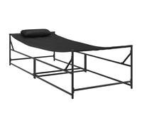 Genérico Lettino da Sole Antracite 200 x 74 x 73 cm Textilene e Acciaio,Antracite,13.1kg,42003023