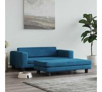 Generico Lettino per Cani con Estensione Blu 100x50x30 cm in Velluto,Blu,11.9kg,172019