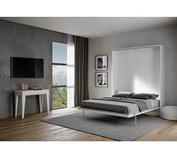 Generico Letto a Scomparsa Verticale Aretusa, 160 cm, Bianco Frassino, Salvaspazio