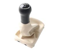 Generico Leva Cambio Dell'auto per La Manopola | Auto Selettore Marce Pomello 5 Velocità + Cuffia Per Veicoli Manuali Per Beetle 1998-2009(Beige)