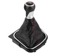 Generico Leva Cambio Dell'auto per La Manopola | Auto Selettore Marce Set Cuffia Con Pomello MT 5/6 Velocità, Per Golf Per MK5 Per MK6 04-09(A Red Line 6 Speed)