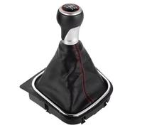 Generico Leva Cambio Dell'auto per La Manopola | Auto Selettore Marce Set Cuffia Con Pomello MT 5/6 Velocità, Per Golf Per MK5 Per MK6 04-09(E Red Line 6 Speed)