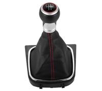 Generico Leva Cambio Dell'auto per La Manopola | Auto Selettore Marce Set Cuffia Con Pomello MT 5/6 Velocità, Per Golf Per MK5 Per MK6 04-09(B Red Line 5 Speed)