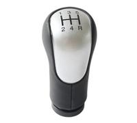Generico Leva del cambio dell'auto Per Ford Fiesta MK6 2002-2008 Connect Per Fusion MT Nero Argento Pomello del cambio Cuffia leva Custodia(Silver Pen)