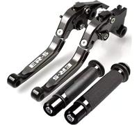 Generico Leva freno moto Per Kawasaki Er-5 Er5 2004-2005 Moto CNC Regolabile Pieghevole Freno Frizione Maniglia Leva Manopole SetEr-5 Logo