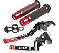 Generico Leva freno moto Per Kawasaki Er-5 Er5 2004-2005 Moto CNC Regolabile Pieghevole Freno Frizione Maniglia Leva Manopole SetEr-5 Logo