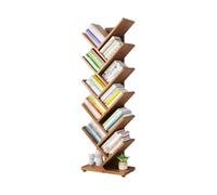 Generico Libreria ad albero, libreria da terra, organizer porta libri | Realizzato in bambù, scaffale salvaspazio for CD/film/libri(6 tiers)