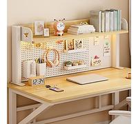 Generico Libreria Da Scrivania Con Pannello Forato, Scaffale Da Scrivania Con Morsetto Per Computer, Supporto Da Tavolo A 3 Ripiani Per Dormitorio Ufficio(1 Tier,L 68cm/26.77in)