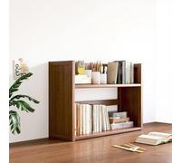 Generico Libreria da Scrivania in legno, Piccola Scaffale Organizer da Tavolo, Scaffale Portaoggetti Multiuso per Casa Ufficio Scuola Dorm(Walnut,15.7in/40cm)