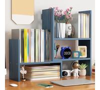 Generico Libreria da Scrivania Piccolo e Regolabile for Dormitorio, Semplice Organizer Scrivania con 5 Ripiani, Espositore da Banco for Casa, Ufficio, Scuola, Appartamento