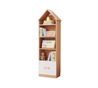 Generico Libreria In Legno A 3/4/5 Livelli, Ripiani Organizzatori For Libri A Pavimento For Carichi Pesanti, Con Armadietto Portaoggetti Inferiore, Capacità Di Carico 150 Kg For Soggiorno