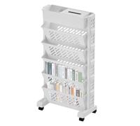 Genérico Libreria mobile su Ruote - Organizzatore della Biblioteca a 5 Livelli | Trolley Rolling su più livelli, Grande Tram di Stoccaggio per la Scuola per la Scuola