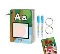 Genérico Libri acquatici per bambini piccoli - Libro di attività di disegno acquatico, giocattolo educativo con scheda flash con 26 alfabeti | giocattolo di apprendimento e colorazione per bambini