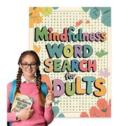 Genérico Libri di ricerca di parole per adulti, gioco di puzzle multilivello, set di ricerca di parole stimolanti, attività rilassanti per alleviare lo stress, oltre 400 puzzle impegnativi per impegno