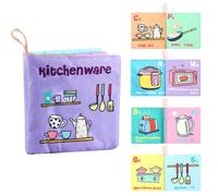 Generico Libri di Stoffa per Bambini Libri di Stoffa cognitiva di Vita Marina Cibo Frutta Conoscenza Regali per Il Compleanno di Natale Halloween