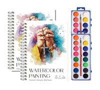Generico Libro da Colorare ad Acquerello con Versetti Biblici Cristiani, Libro di Pittura Religioso con Rilegatura a Spirale e 12 Pagine Illustrate, Libri d'Arte e Fede per Principianti (2 sets)