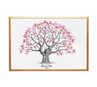 Generico Libro degli Ospiti Albero delle Impronte Digitali,Libro degli Ospiti Creativo - con Firma Personalizzata per Compleanni Cerimonie Eventi con Impronte Uniche