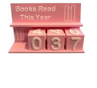 Generico Libro di Decorazioni per Libri Leggi quest'anno, Libri Leggi quest'anno Counter, 3D Libri Reading Tracker Segno per Gli obiettivi di Lettura, Elenco di Lettura, Reading Challenge,Pink