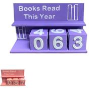 Generico Libro di Decorazioni per Libri Leggi quest'anno, Libri Leggi quest'anno Counter, 3D Libri Reading Tracker Segno per Gli obiettivi di Lettura, Elenco di Lettura, Reading Challenge,Purple
