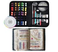 Generico Libro di Esercizi per Ricamo,Libro di Modelli per Ricamo con Ago,Kit di Guida al Cucito per Adulti - per Principianti Appassionati Adulti Hobby Tessitura Cucito Artigianato Famiglia