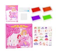 Genérico Libro Di Gioco Di Moda con Francobolli - Gioco Di Costumi Principesse, per Vestire | Gioco Di Viaggio con Abiti Divertenti E Attività Creative per Ragazze