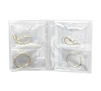 Genérico Libro Organizzatore Di Gioielli | Borsa Pieghevole Portatile Trasparente Con Cerniera Chiara,Libro Organizzatore Di Orecchini,Per Proposta Impegno Celebrazione Compleanno