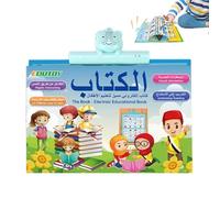 Generico Libro Parlante per Imparare l'Arabo | Libro Illustrato Interattivo Con Lettere Arabe,Giocattolo Educativo Portatile Parole Da Disegnare Leggere Homeschool Viaggio