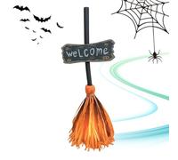 Generico Light Up Animated Witch Broom - Floating Spooky Dancing Prop