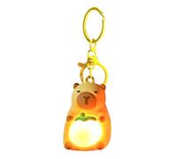 Generico Light-Up Capybara Keychain | ABS, 12cm / 4.72in | Cute Cartoon Capybara Backpack Charm, Creative Gift Accessory | Keychain Color Random, Plush Toy Not Included, Fun Collectible, 1pc