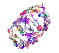 Generico Light Up Flower Crown, Glowing Floral Garland, Modern Headdress with Led Lights and Adjustable Fit, (1 Piece, Multicolor), Perfect for Birthdays, Beach Parties, Role Playing Events