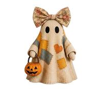 Generico Light Up Ghost Decorations, Pumpkin Lantern LED Figurine, Tabletop Spooky Ornament, Reliable Holiday Accessory, Strong Seasonal Prop for Tiered Tray Shelf Mantel Centerpiece Office