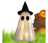 Generico Light Up Halloween Ghost Decor Witch Hat LED Table Sign
