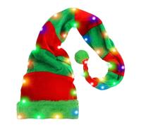 Generico Light Up Hats Christmas Hat- Lighted Santa Hat | Striped Holiday, New Year Photo Props, Christmas Beanie For Kids And Adults, Stocking Stuffers